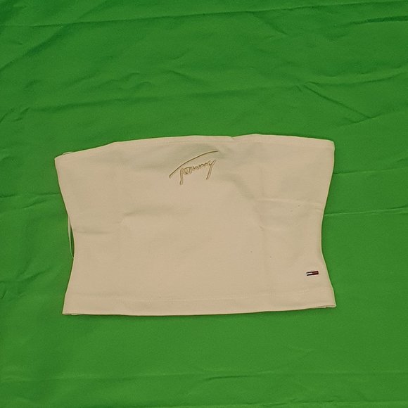 SIGNATURE LOGO CROPPED TUBE TOP - Picture 2 of 4